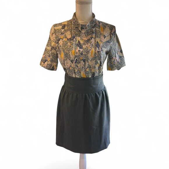 Vintage Cacharel Womens Mini Dress Size S Fit and Flare Short Sleeves Retro - Picture 1 of 8